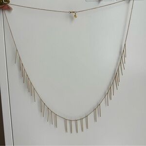 Gorjana brand fringe asymmetrical gold tone necklace